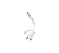 Câble audio Inakustik 003100015 [2x Cinch-RCA mâle - 1x Jack mâle 3.5 mm] 1.50 m blanc contacts dorés