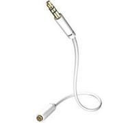 Câble audio Inakustik 00310503 [1x Jack mâle 3.5 mm - 1x Jack femelle 3.5 mm] 3.00 m blanc contacts dorés G