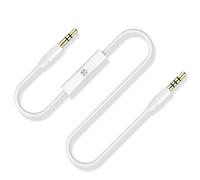 Câble audio jack 3,5 mm 1,2 m, câble auxiliaire pour voiture, pour casque téléphonique, blanc