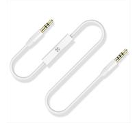 Câble audio jack 3,5 mm 1,2 m, câble auxiliaire pour voiture, pour casque téléphonique, blanc