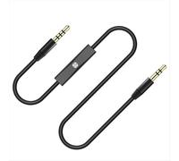 Câble audio jack 3,5 mm 1,2 m pour voiture, câble auxiliaire pour casque téléphonique, noir
