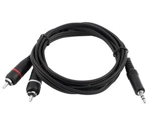 Câble audio Jack 3,5 mm 1,5 m AUX Line In Câble RCA stéréo Câble RCA Câble stéréo Omnitronic AC-30