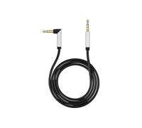 Câble Audio Jack 3.5 mm Mâle-Mâle Auxiliaire Embout coudé à 90° 1m - Noir
