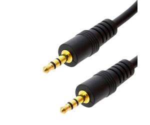 Câble Audio Jack 3.5 mm Mâle-Mâle Auxiliaire Son stéréo 5m LinQ - Noir