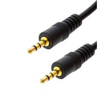 Câble Audio Jack 3.5 mm Mâle-Mâle Auxiliaire Son stéréo 5m Noir