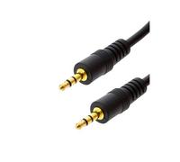 Câble Audio Jack 3.5 mm Mâle-Mâle Auxiliaire Son stéréo 5m - Noir