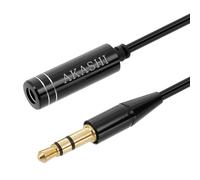 Câble Audio Jack 3.5mm Mâle-Femelle Auxiliaire Universel Longueur 1m Akashi Noir