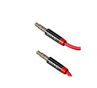 Câble Audio Jack 3,5mm mâle-mâle Auxiliaire Smartphone Casque Rouge