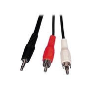 Connectland C-JACK-HP+2RCA-10M Câble Audio Jack 3,5 mm 2 RCA pour Enceinte 10 m