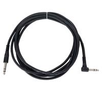 Cable Audio Jack 6.3mm Male/Male Stereo 1/4" Prise Coudee Symetrique Noir 3m