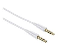 Câble audio jack mâle 3,5 mm/conn. mâle, stéréo, 1,5 m, blanc