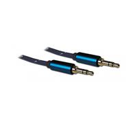 Câble audio jack stéréo 3,5 mm mâle/mâle 1 m - bleu