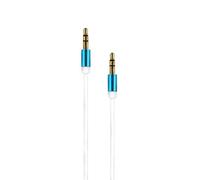 Câble audio jack stéréo 3,5mm mâle/mâle 1,2 m - blanc
