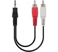 Nanocable Câble stéréo 10.24.0303 – Jack 3,5 mm mâle vers 2 RCA mâles 3 m Noir