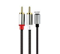 Câble audio jixopn mâle To2RCA mâle compatible avec iPhone/Android (pour Lightning 1M)