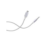 Câble Audio Lightning vers Jack 3.5mm en Nylon Tissé Renforcé 1,2m Blanc