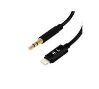 Câble Audio Lightning vers Jack 3.5mm Mâle Son de qualité 1 mètre HL-098 Noir