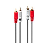 Câble audio LINDY 1m 2xRCA 2xRCA (Chinch) m/m plaqué or