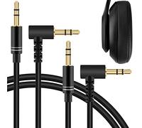 Câble audio Linkidea pour Beats Studio Pro/3/2, Solo 4/3/HD/Pro, écouteurs Mix, câble AUX de remplacement TRS 3,5 mm (5 ft/1,5 m, pack de 2)