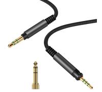 Câble audio Linkidea pour casques Sennheiser HD 620S/599/598SR/579/569/560S/559/558/550/505/400 PRO, 2,5 mm vers 3,5 mm, câble AUX de remplacement (9,8 ft / 3 m)