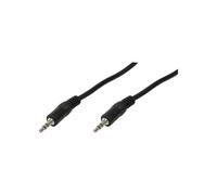 Câble Audio LogiLink CA1053 3.5mm Mâle vers 3.5mm Mâle, 10m, Contacts Nickel, Noir, Connecteurs Droit-Droit, Conforme RoHS