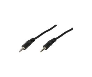 Câble Audio LogiLink CA1053 3.5mm Mâle vers 3.5mm Mâle, 10m, Contacts Nickel, Noir, Connecteurs Droit-Droit, Conforme RoHS