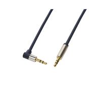 Câble Audio LogiLink CA11100 - 3.5mm Mâle vers 3.5mm Mâle 1m, Contacts Or, Cuivre, Bleu, Gaine PVC