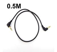 Câble Audio mâle vers mâle en PVC, 0.5M 1M, Angle de 90 degrés, câble Audio stéréo MP4 MP5 pour haut-parleur de voiture, 3.5mm