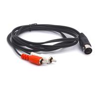 Câble audio MIDI vers RCA, 5 broches DIN mâle vers 2 prises RCA phono mâles pour systèmes stéréo Bang & Olufsen, Naim, Quad (1.5 meter)