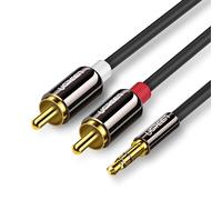 Câble audio mini jack 3,5 mm - 2RCA 3 m noir