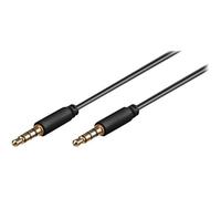 Câble audio mini jack 4 pôles (M) pour mini jack 4 pôles (M) 2 m noir - GOOBAY