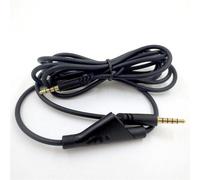 Câble Audio muet en ligne de 2M, fil noir avec bouton muet pour Astro A10 A40, réparation de casques de jeu, remplacement de pièces