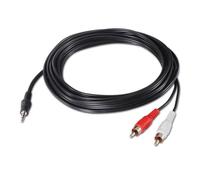Câble audio Nanocable 10.24.0305 - 3,5mm Mâle - 2 x RCA Mâle - 5 m - Noir