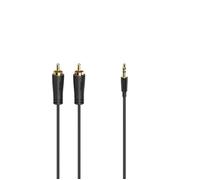 CÃ¢ble audio, connecteur jack 3,5mm,2 fiches RCA mÃ¢les,stÃ©rÃ©o,dorÃ©,1,5m