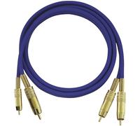 Câble audio Oehlbach 2015 [2x Cinch-RCA mâle - 2x Cinch-RCA mâle] 0.50 m bleu contacts dorés