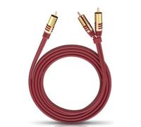 Câble audio Oehlbach 20563 [2x Cinch / RCA mâle - 1x Cinch / RCA mâle] 3 m rouge contacts dorés