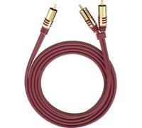 Câble audio Oehlbach 20565 [2x Cinch-RCA mâle - 1x Cinch-RCA mâle] 5.00 m rouge contacts dorés