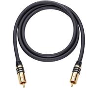 Câble audio Oehlbach 21531 [1x Cinch-RCA mâle - 1x Cinch-RCA mâle] 1.00 m noir contacts dorés