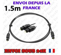 Câble Audio Optique - DAX - Toslink - 1,5m - Liaison numérique - Compatible XBOX 360, PS3