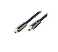 Câble Audio Optique en Nylon Tressé avec Connecteurs Plaqués Or 5m Noir