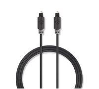 Nedis Câble audio optique TOSLINK mâle-mâle 1,0 m anthracite rond