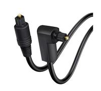 Câble Audio Optique Numérique Coudé À 90°, Compatible Toslink, Câble Coaxial Hi-Fi 5.1 SPDIF Rotatif À 360° For Amplificateur, TV, PS4/Xbox Et Barre De Son.(1.5m)