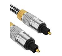Câble audio optique Toslink de 3,6 m avec câble audio numérique optique en fibre optique plaqué or 24 carats, câble en nylon tressé mâle vers mâle pour barre de son hi-fi, home cinéma, TV, PS4, Xbox, Playstation
