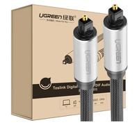 Câble audio optique Toslink UGREEN AV108, gaine en aluminium tressé, 3 m (argent