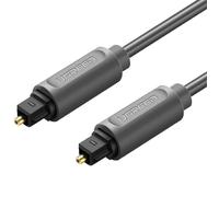 Ugreen Câble audio optique AV122 Toslink (SPDIF) gaine aluminium tressée 1,5 m gris