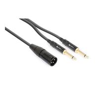Câble audio - PD Connex - CX56-1 - XLR Male vers 2x 6.3 Mono - 1,5m - Flexible et haute qualité