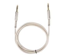 Câble audio plaqué or 6,35 mm vers 6,35 mm, mâle-mâle, câble d’extension stéréo avec blindage en feuille d’aluminium et tissu, pour guitare, micro, amplificateur et système audio (1,8 mètres)