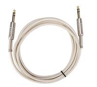 Câble audio plaqué or 6,35 mm vers 6,35 mm, mâle-mâle, câble d’extension stéréo avec blindage en feuille d’aluminium et tissu, pour guitare, micro, amplificateur et système audio (3 mètres)