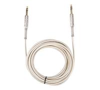 Câble audio plaqué or 6,35 mm vers 6,35 mm, mâle-mâle, câble d’extension stéréo avec blindage en feuille d’aluminium et tissu, pour guitare, micro, amplificateur et système audio (5 mètres)