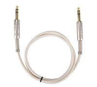 Câble audio plaqué or 6,35 mm vers 6,35 mm, mâle-mâle, câble d’extension stéréo avec blindage en feuille d’aluminium et tissu, pour guitare, micro, amplificateur et système audio (1 m/3,3 pieds)